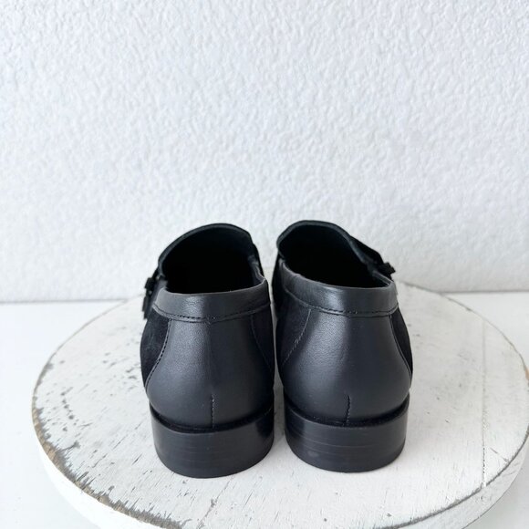 Lane Boots Womens Western Flats 8 MARTINGALE Black Suede Cowgirl Loafers Slip On - Picture 3 of 11